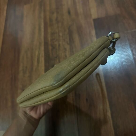 Coach Beige Leather Wristlet - Picture 5 of 8